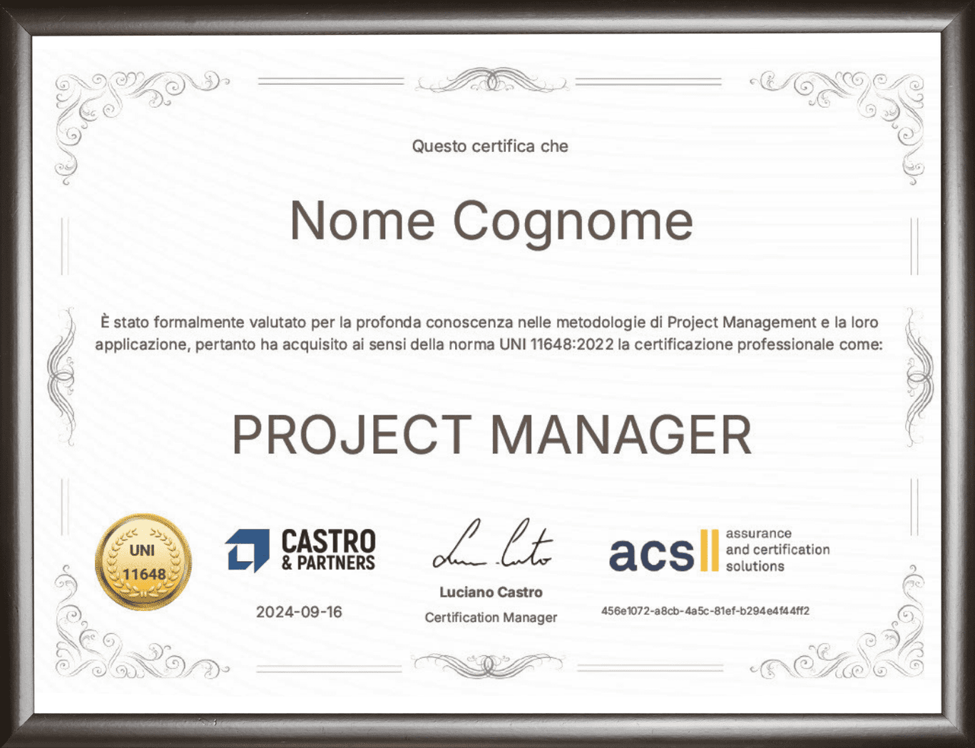 certificazione project manager